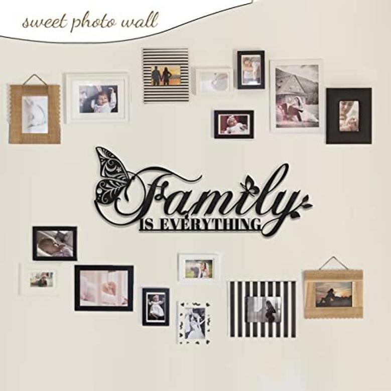 Personalized Family Metal Wall Art Plaque With Butterfly - Heartfelt Living Room Decor For Housewarming