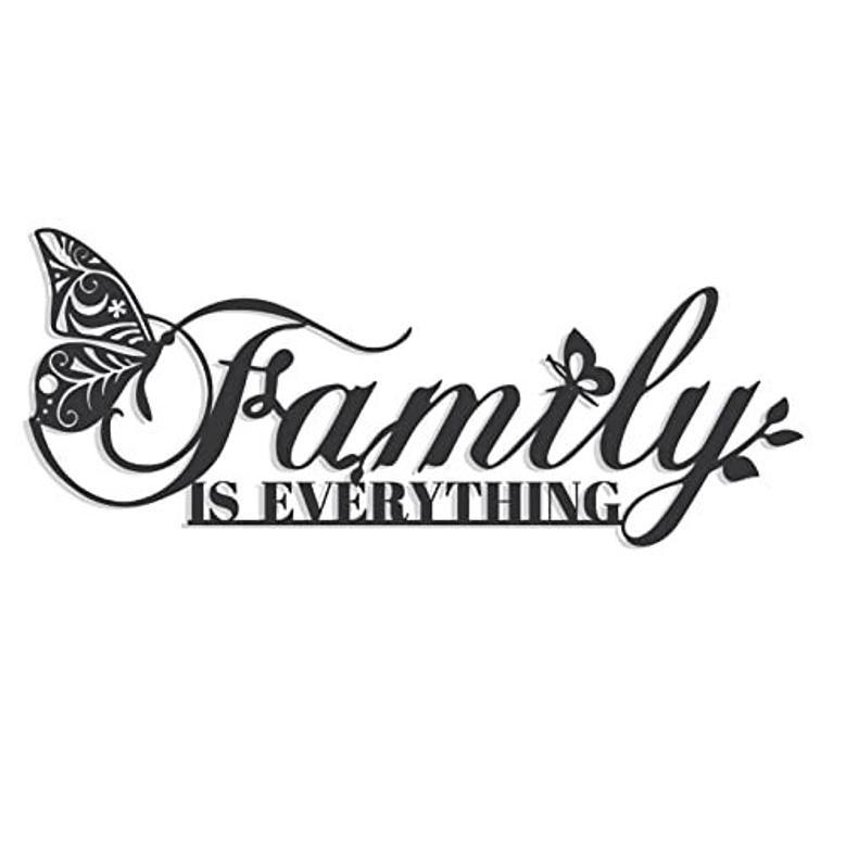 Personalized Family Metal Wall Art Plaque With Butterfly - Heartfelt Living Room Decor For Housewarming