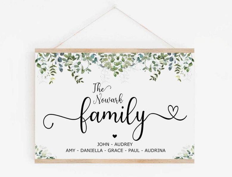 Emotional Rustic Family Canvas - Thoughtful Personalized Country Sign For Home Decor