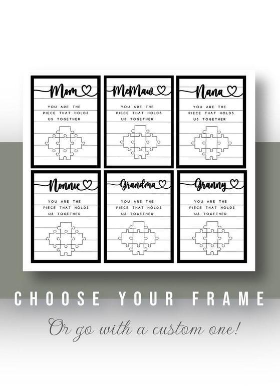 Touching Mother's Day Canvas Gift – 'Mom You Are The Piece That Holds Us Together' – Personalized Puzzle Design For Living Room Decor