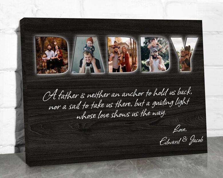 Unique Father's Day Gift – Custom Photo Sign for Dad from Kids, Thoughtful Gift for Husband