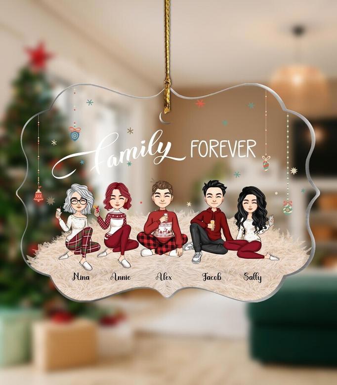 Family Forever Christmas Ornament Personalized Family Ornament 2024 Christmas Ornament