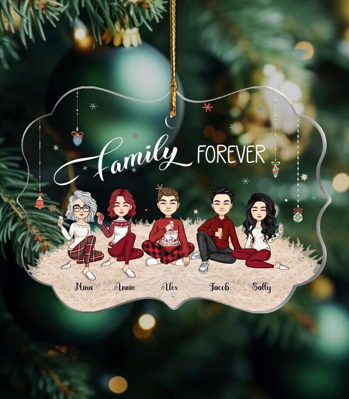 Family Forever Christmas Ornament Personalized Family Ornament 2024 Christmas Ornament