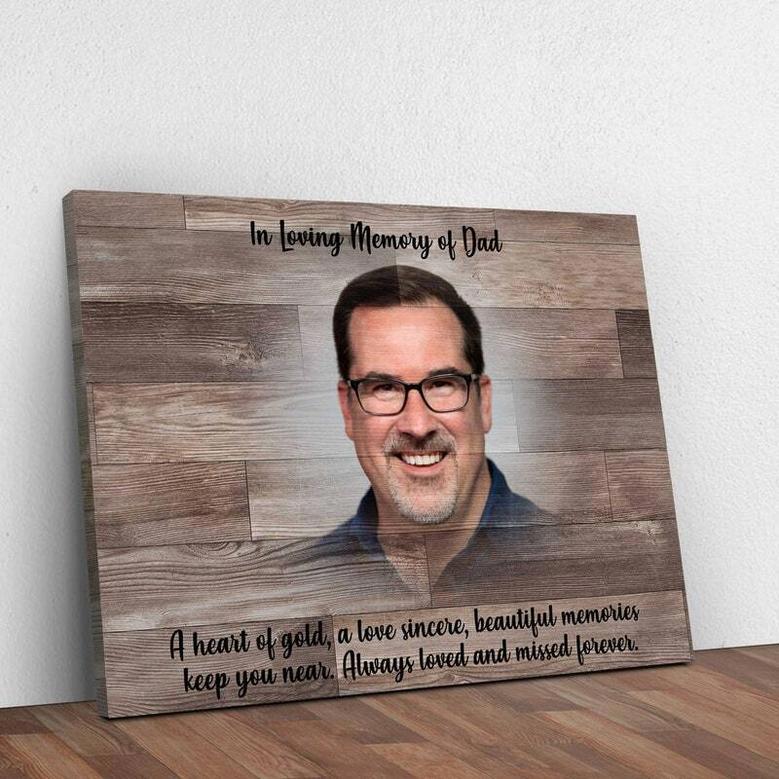 Memorial Canvas for Loss of Dad – Thoughtful Wall Art Tribute, In Loving Memory Décor