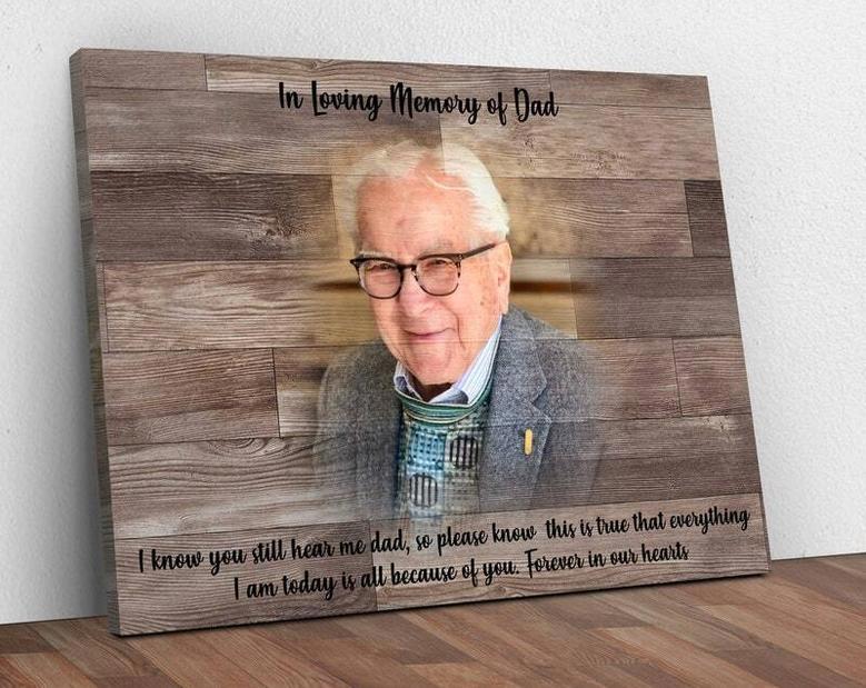 Memorial Canvas for Loss of Dad – Thoughtful Wall Art Tribute, In Loving Memory Décor