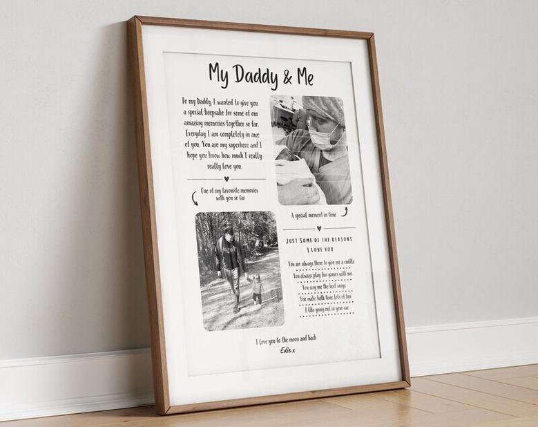 Personalized '5 Reasons We Love You' Canvas – Heartfelt Wall Art Gift for Dad from Kids