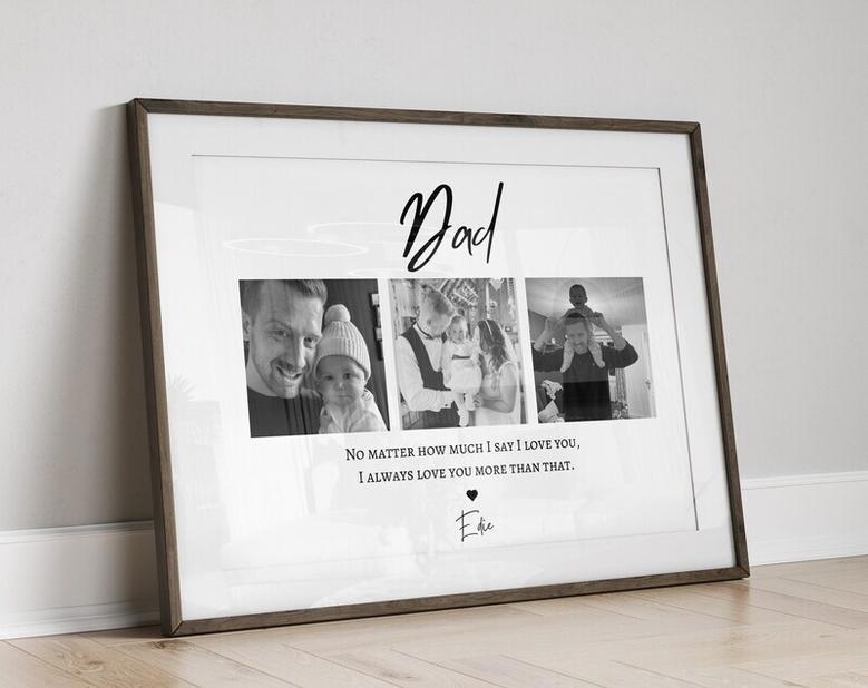 Personalized Dad Gift – Custom Photo Print for Father's Birthday from Son or Daughter