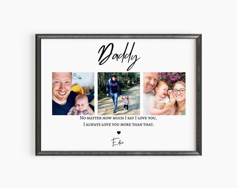 Personalized Dad Gift – Custom Photo Print for Father's Birthday from Son or Daughter