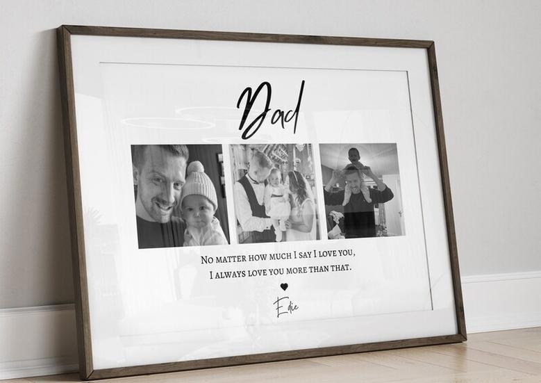 Personalized Dad Gift – Custom Photo Print for Father's Birthday from Son or Daughter