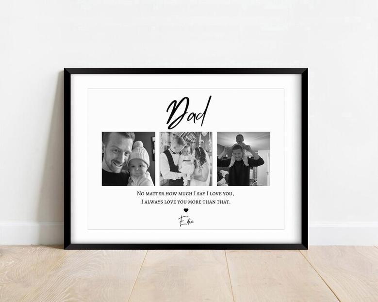 Personalized Dad Gift – Custom Photo Print for Father's Birthday from Son or Daughter