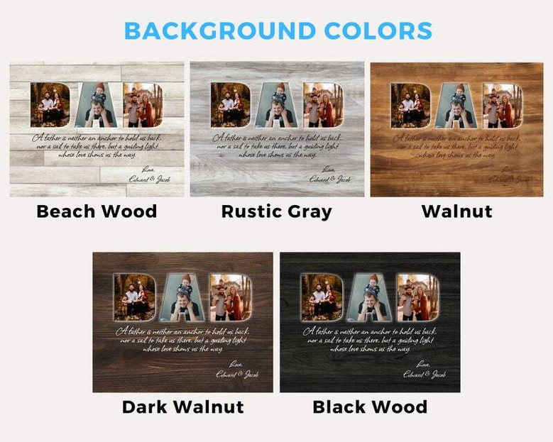 Photo Canvas for Dad - Personalized Father's Day Sign from Kids