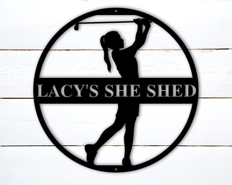 Personalized Dad Golf Metal Wall Art For Man Cave Decor - Thoughtful Gift For Golf Lovers