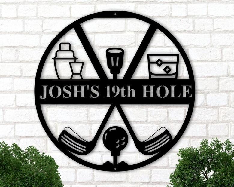 Personalized Dad Golf Metal Wall Art For Man Cave Decor - Thoughtful Gift For Golf Lovers