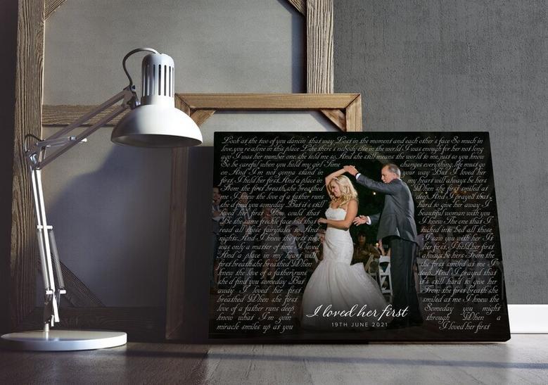 Touching Father Daughter Dance Canvas - Forever Your Little Girl Wedding Gift