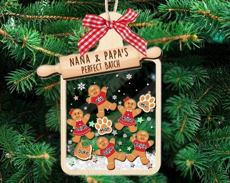 Personalized Gingerbread Grandma Ornament Keepsake For Family Christmas