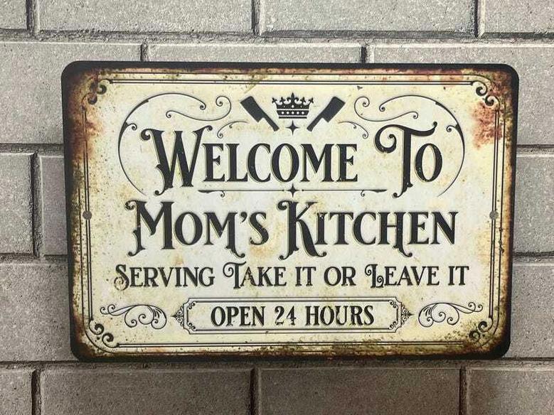 Personalized Grandma Kitchen Art Metal Sign With Vintage Style - Heartfelt Seasoned With Love DéCor