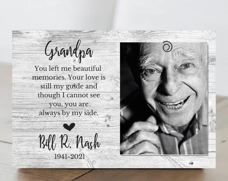 Thoughtful Grandpa Memorial Canvas - Personalized Remembrance Gift For Living Room