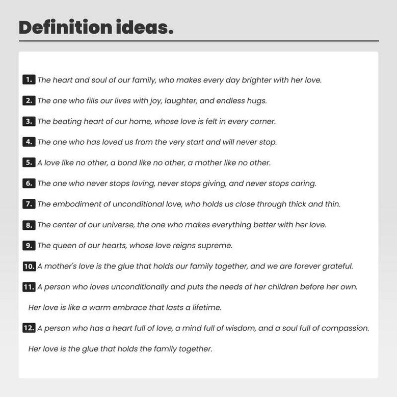 Heartfelt Personalized Mom Definition Canvas Photo Gift