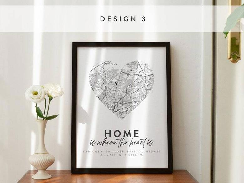 Heartfelt 'Home Is Where Mom Is' Custom Canvas Map For Mother's Day DéCor