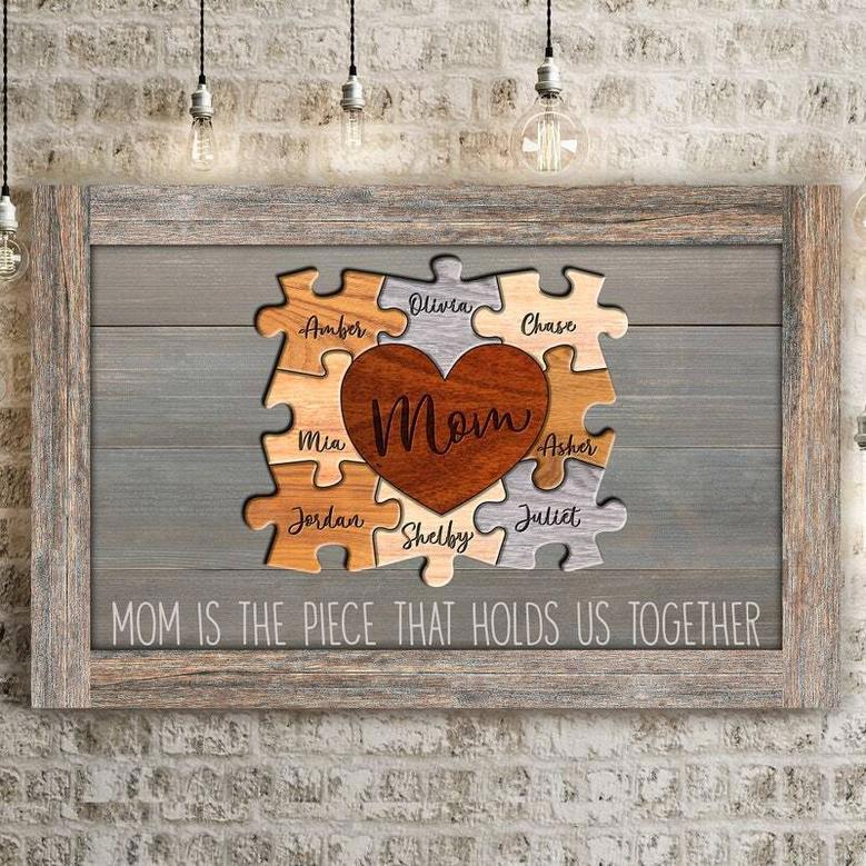 Thoughtful Mom Puzzle Canvas Art Personalized Gift For Mother's Day - Custom Wall DéCor For Living Room