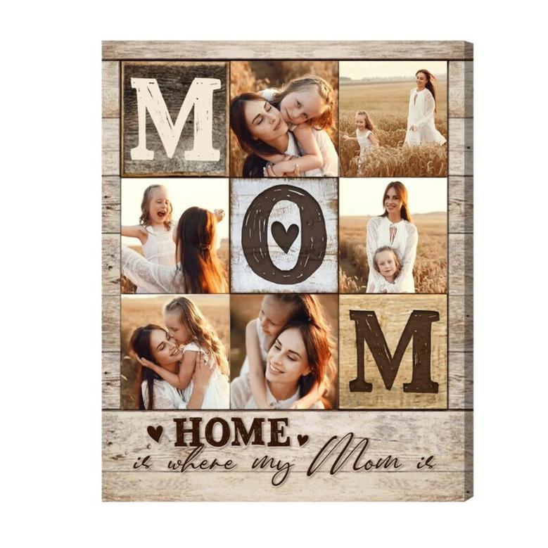 Personalized Mom Quote Canvas With Photo Collage Thoughtful Gift For Wife Or Mom's Birthday Or Christmas