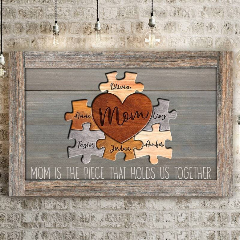 Thoughtful Mom Quote Wooden - Personalized Puzzle Art For Mother's Day Gift