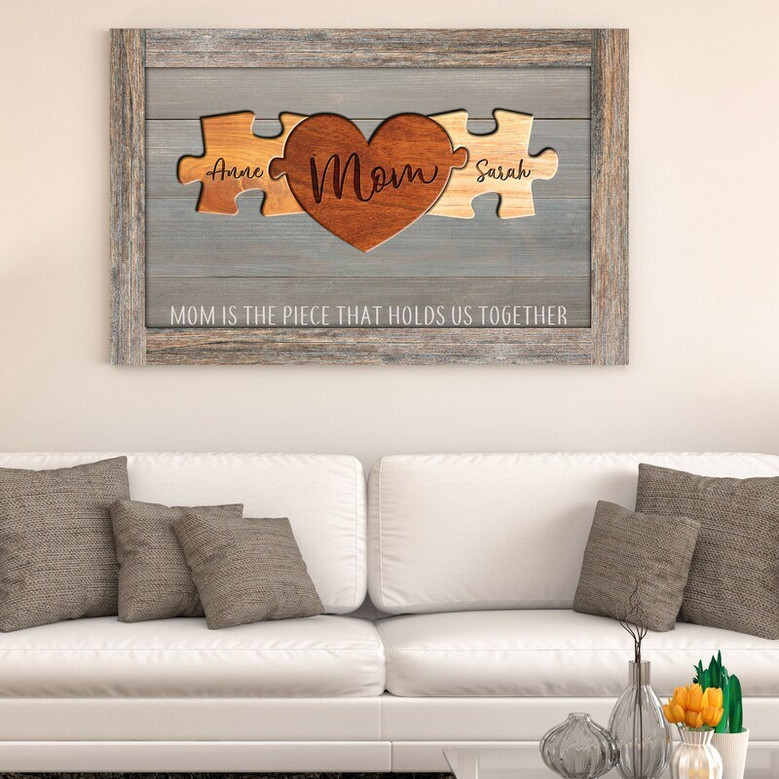 Thoughtful Mom Quote Wooden - Personalized Puzzle Art For Mother's Day Gift