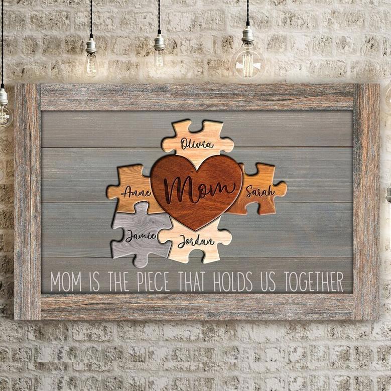 Thoughtful Mom Quote Wooden - Personalized Puzzle Art For Mother's Day Gift