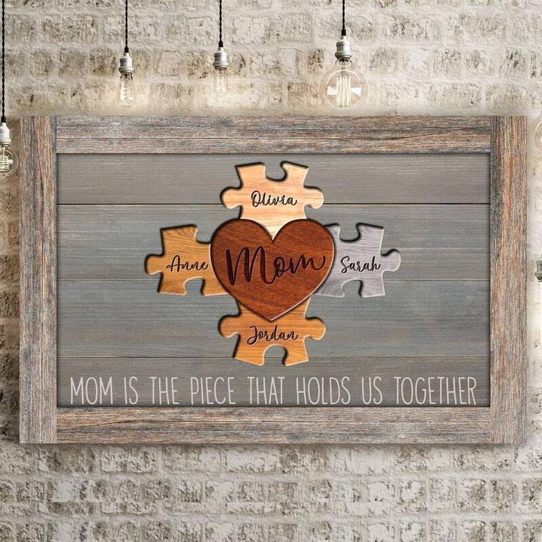 Thoughtful Mom Quote Wooden - Personalized Puzzle Art For Mother's Day Gift