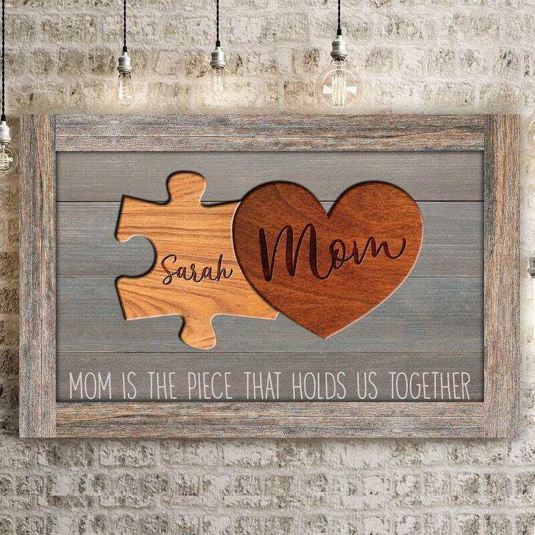 Thoughtful Mom Quote Wooden - Personalized Puzzle Art For Mother's Day Gift