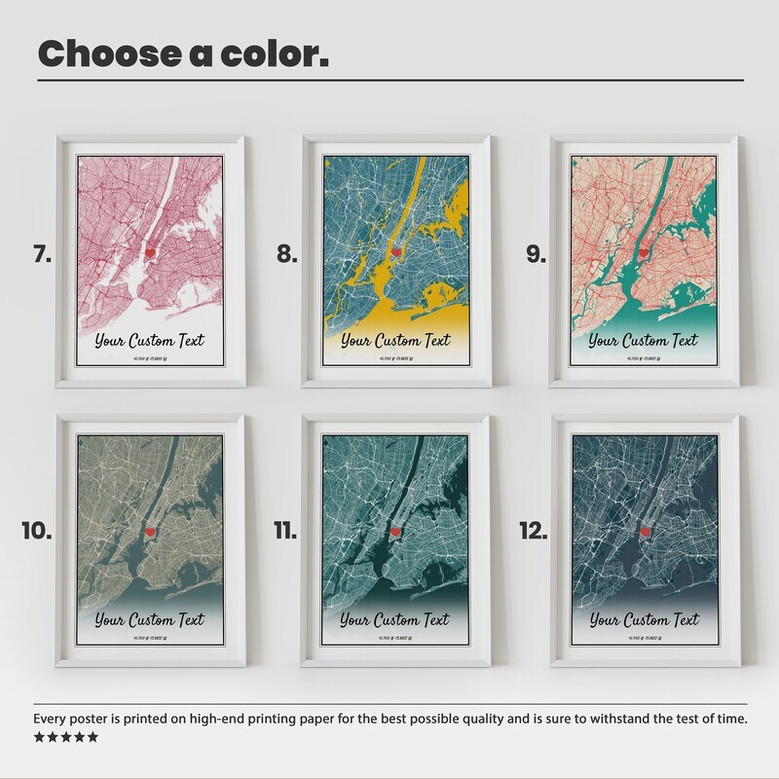 Personalized city map canvas Our First House, minimalist black on white, custom address, names, and date—gift for couples.