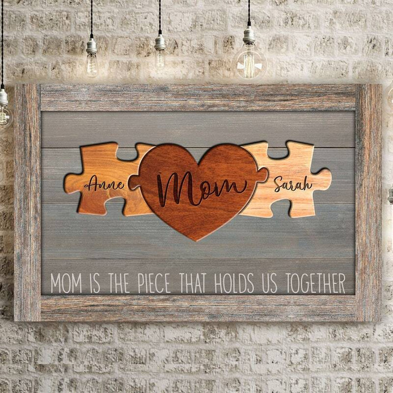 Thoughtful Mom Puzzle Canvas Art Personalized Gift For Mother's Day - Custom Wall DéCor For Living Room