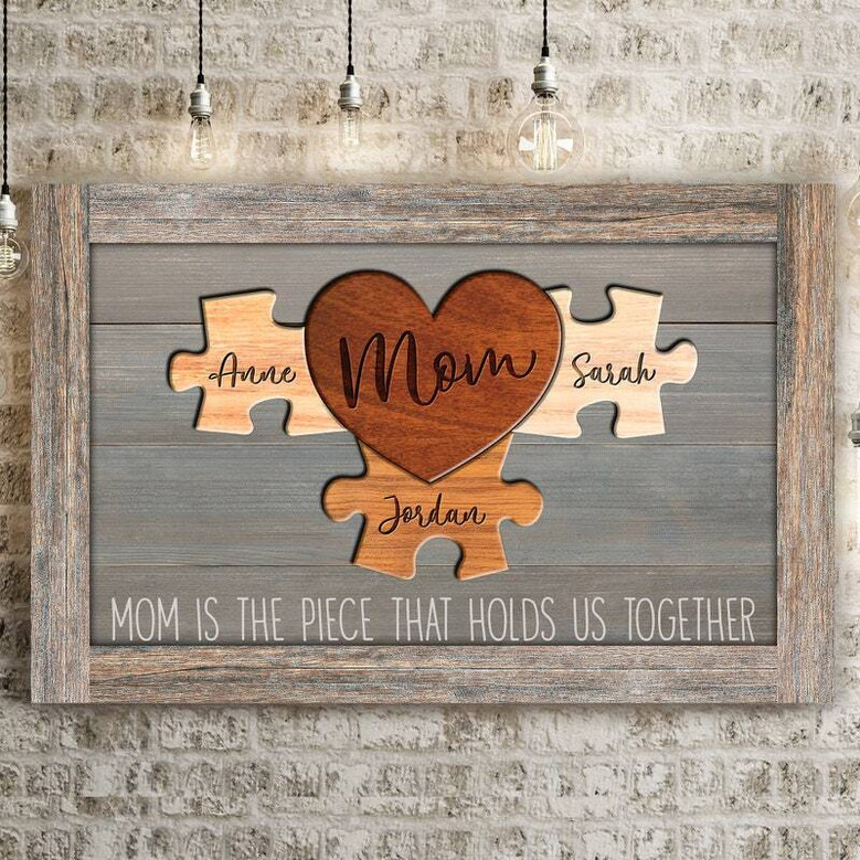 Thoughtful Mom Puzzle Canvas Art Personalized Gift For Mother's Day - Custom Wall DéCor For Living Room