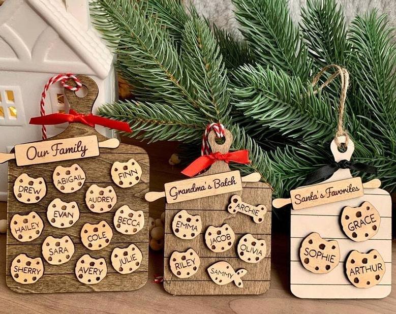 Heartfelt Gingerbread Cookie Ornament For Grandma - Custom Family Names Kitchen DéCor 2024