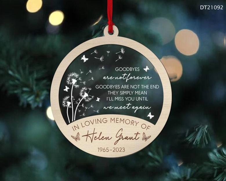 Heartfelt Memorial Ornament For The Loss Of Dad - Customizable Christmas Decor In Memory Of Loved Ones