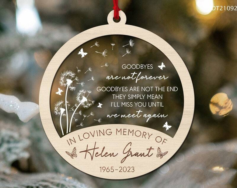 Heartfelt Memorial Ornament For The Loss Of Dad - Customizable Christmas Decor In Memory Of Loved Ones