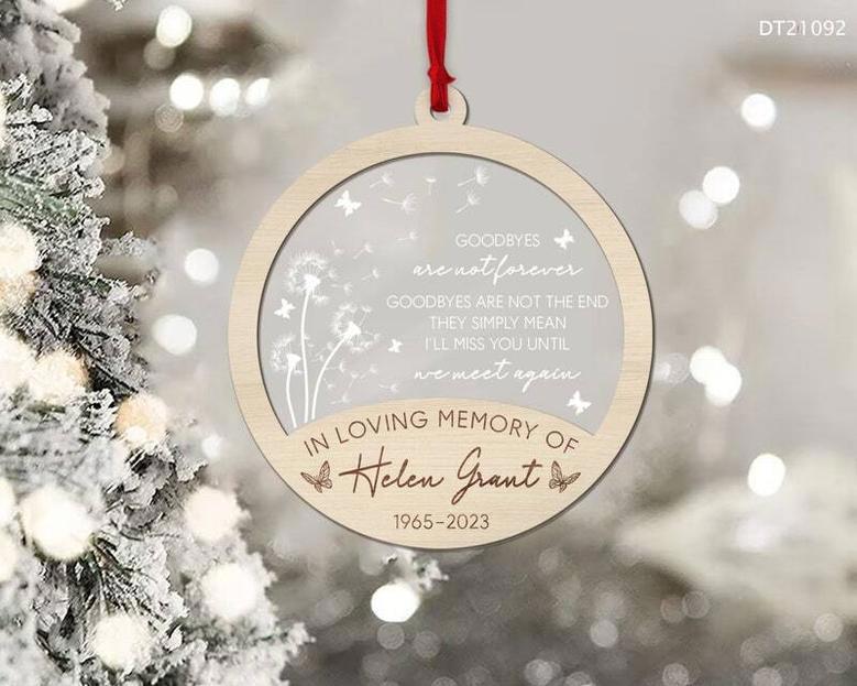 Heartfelt Memorial Ornament For The Loss Of Dad - Customizable Christmas Decor In Memory Of Loved Ones