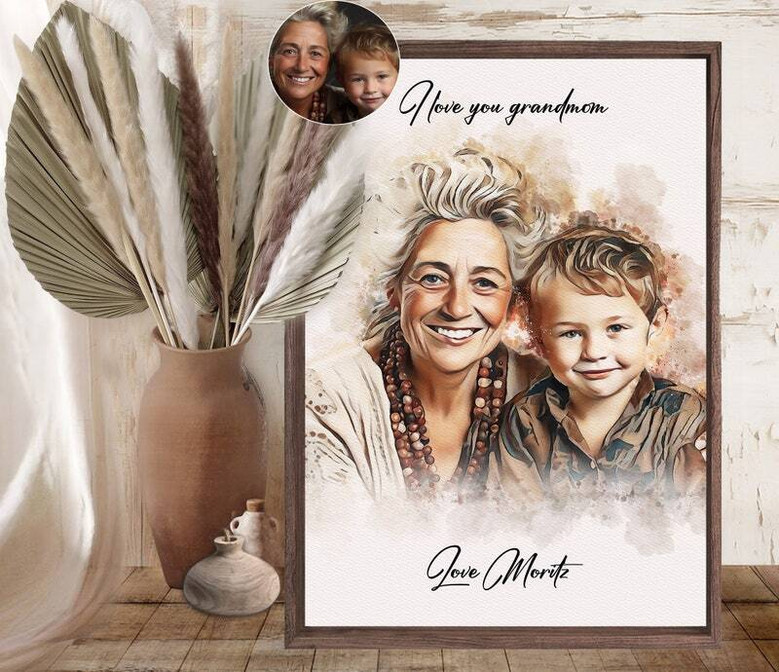 Mom Quote Canvas Personalized Portrait Gift For Mom Grandma Christmas Wall Decor From Kids