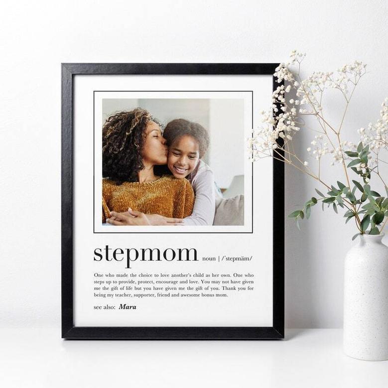 Stepped Up Mom Canvas - Personalized Stepmom Gift From Daughter For Mother’s Day, Heartfelt Thank You Home Decor