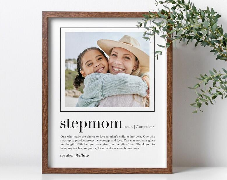 Stepped Up Mom Canvas - Personalized Stepmom Gift From Daughter For Mother’s Day, Heartfelt Thank You Home Decor