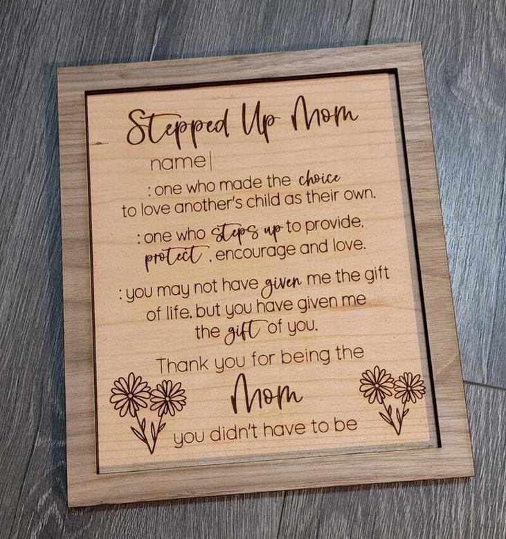 Thoughtful Stepped Up Mom Canvas - Heartfelt Mother's Day Wall Art For Living Room