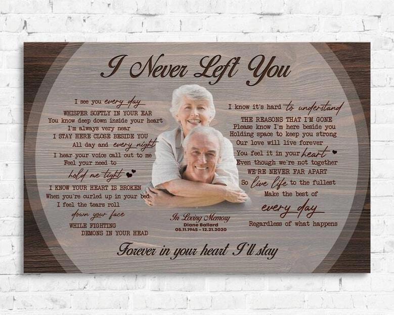 Touching Loss Of Mom Canvas - Bereavement Gift For Passed Loved One, Death Anniversary Tribute