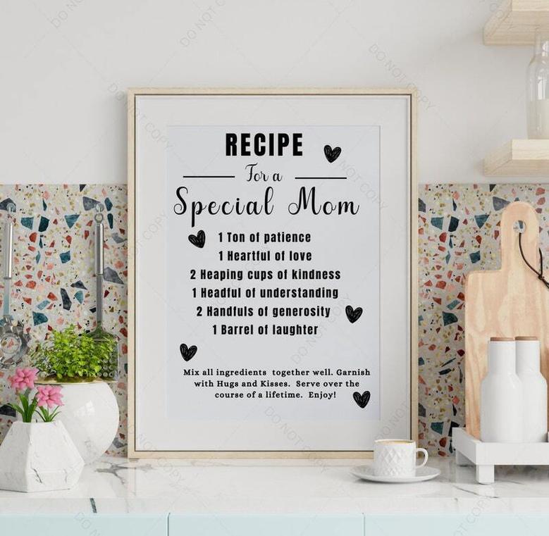 Personalized Mother's Recipe Canvas - Artistic Expressions Of Mother's Traits For Heartfelt Home DéCor