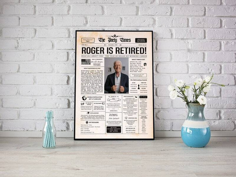 Custom Retirement Canvas - Farewell Gift for Coworker's Milestone