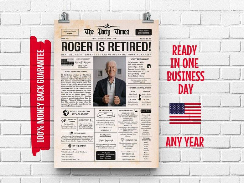 Custom Retirement Canvas - Farewell Gift for Coworker's Milestone