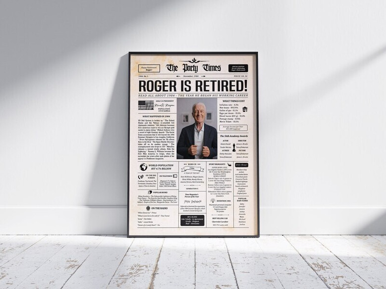 Custom Retirement Canvas - Farewell Gift for Coworker's Milestone