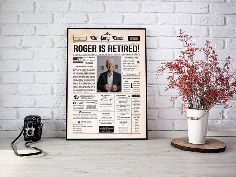 Custom Retirement Canvas - Farewell Gift for Coworker's Milestone