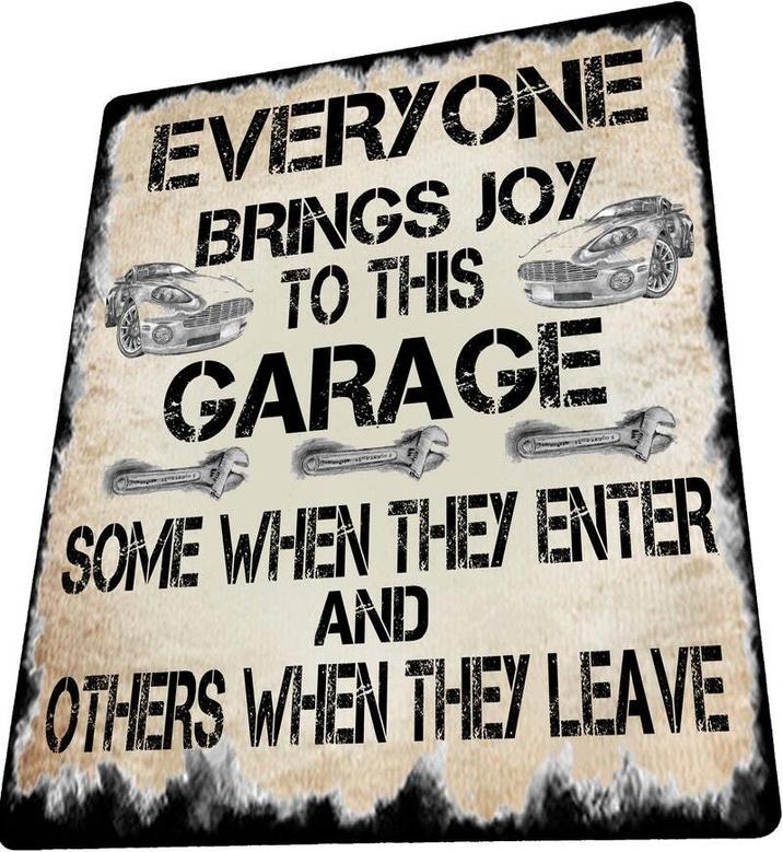 Humorous Dad's Garage Mechanic Metal Sign Decor For Car Lovers - Perfect Workshop Present