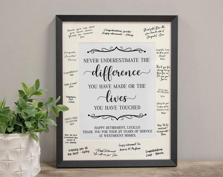 Heartfelt Retirement Canvas Gift For Coworkers - Personalized Wall Art Keepsake