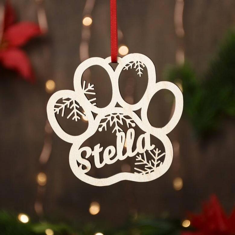 Thoughtful Personalized Pet Memorial Christmas Ornament 2024 - Custom Dog And Cat Ornament For Pet Lovers